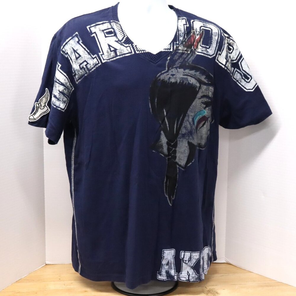 Akoo Streetwear "WARRIORS" V-Neck Tshirt Adult Size Medium